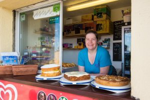 Philippa and her wares